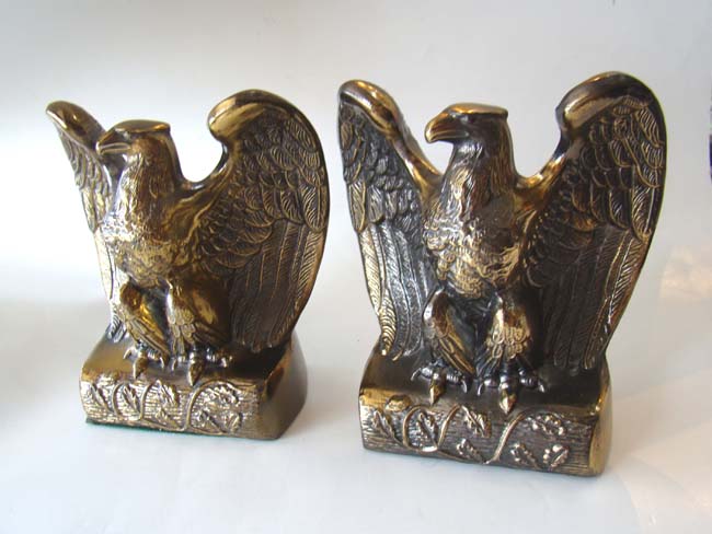 A charming and patriotic pair of American eagle bookends